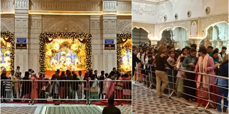 Over 450,000 Devotees Welcome the New Year with Mass Darshan at Patna ISKCON Temple
