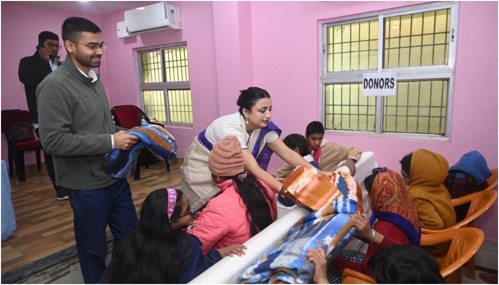 Bihar Panchayati Raj Minister Marks New Year with Visit to School for Visually Impaired Children in Patna