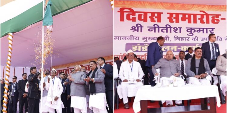 CM Nitish Kumar Hoists Flag at Mahadalit Tola on Republic Day