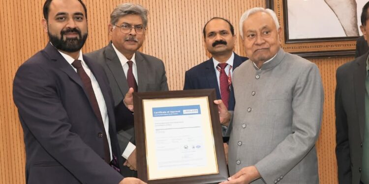 CM Nitish Kumar Receives ISO 9001:2015 Certification for Bihar’s General Administration Reforms