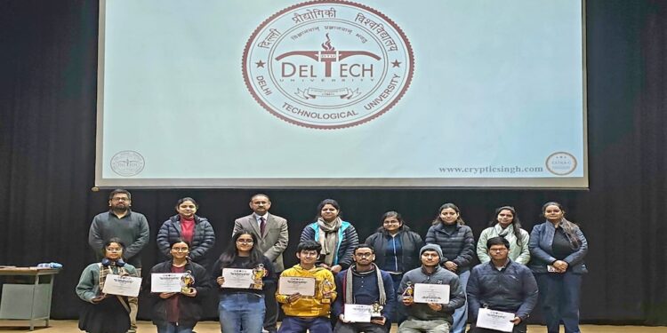 DTU Crossword Contest Attracts Students Across Delhi Despite Heavy Rain