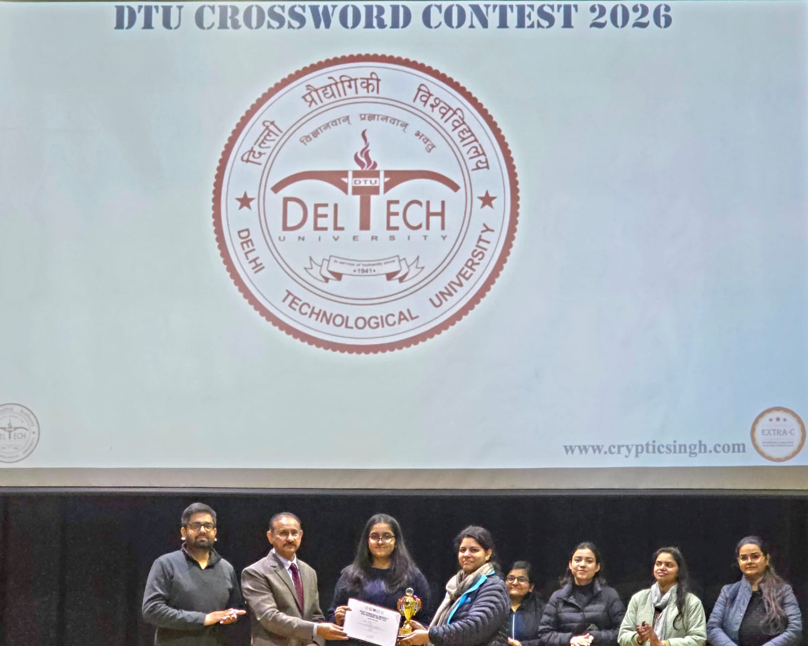 DTU Crossword Contest Attracts Students Across Delhi Despite Heavy Rain