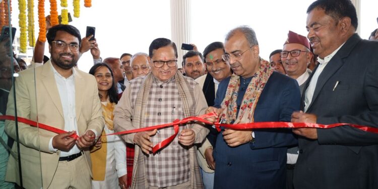 Mangal Pandey inaugurating new medical college in Jehanabad