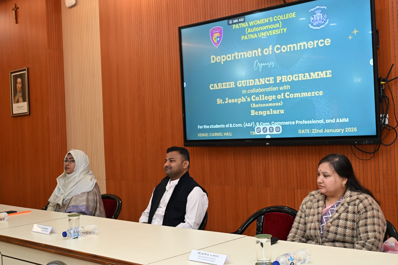 Patna Women’s College Hosts Career Guidance Programme in Collaboration with Bengaluru’s SJCC for Final-Year Commerce Students