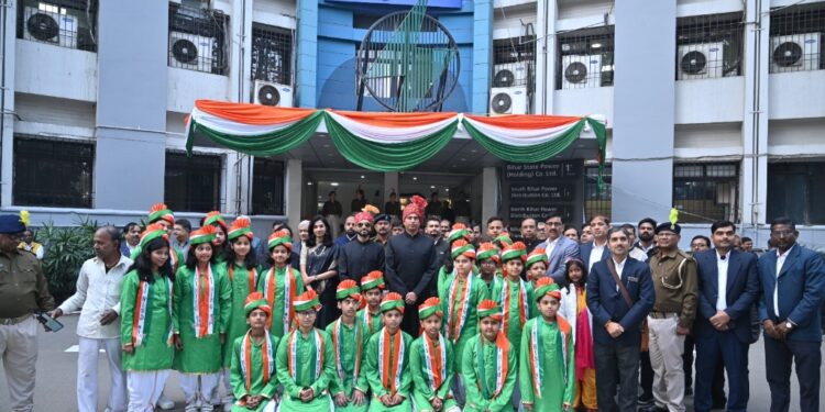Bihar energy department celebrated the 77th Republic Day with a flag hoisting ceremony at Vidyut Bhawan in Patna