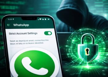WhatsApp Strict Account Settings protecting against cyber threats.