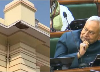 Bihar Assembly Roof Partially Collapses, MLAs Escape Unhurt as Rabri Devi Alleges Nitish Kumar “Stole Votes” to Form Government