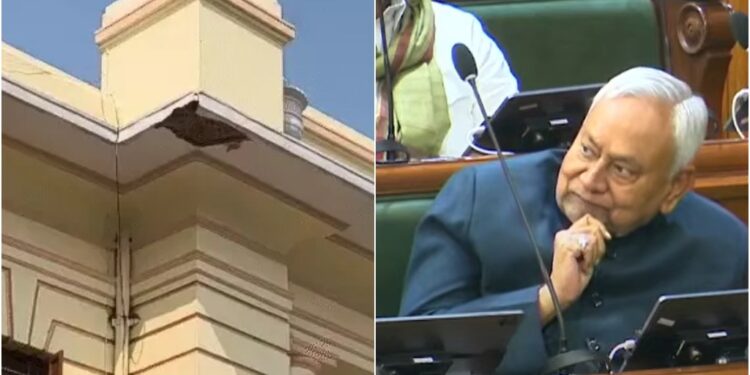 Bihar Assembly Roof Partially Collapses, MLAs Escape Unhurt as Rabri Devi Alleges Nitish Kumar “Stole Votes” to Form Government