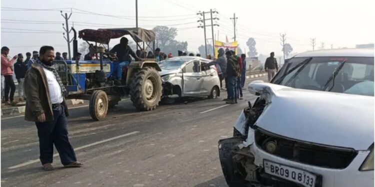 Eight Survive After Severe Collision on Mokama Four-Lane Highway; Three Injured