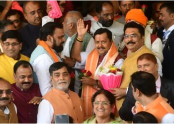 Nitin Nabin Makes First Bihar Assembly Appearance as BJP President; NDA Welcomes Him as Opposition Walks Out After Uproar
