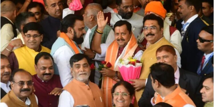 Nitin Nabin Makes First Bihar Assembly Appearance as BJP President; NDA Welcomes Him as Opposition Walks Out After Uproar