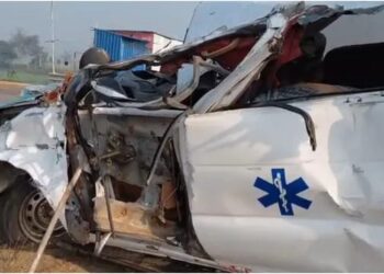 Two Dead After Ambulance Collides with Unidentified Vehicle on Bakhtiyarpur–Mokama Four-Lane Highway