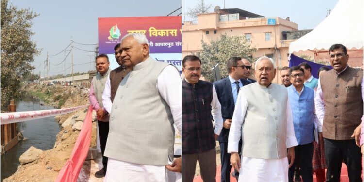 CM Nitish Kumar Inspects Kurji and Anandpuri Drains, Promises Flood-Free and Traffic-Smooth Patna