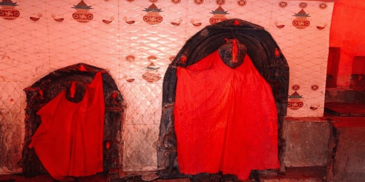 In Bihar Village, Lord Buddha Worshipped As Devi Mata As Women Apply Vermilion