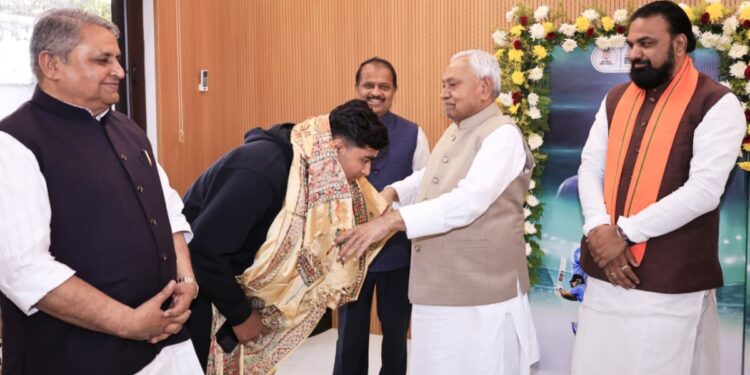 Nitish Kumar honours U-19 World Cup winner Vaibhav Suryavanshi with Rs 50 lakh award in Patna