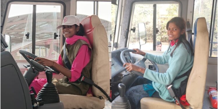Women Take the Wheel of Bihar’s Pink Buses in a Historic Move