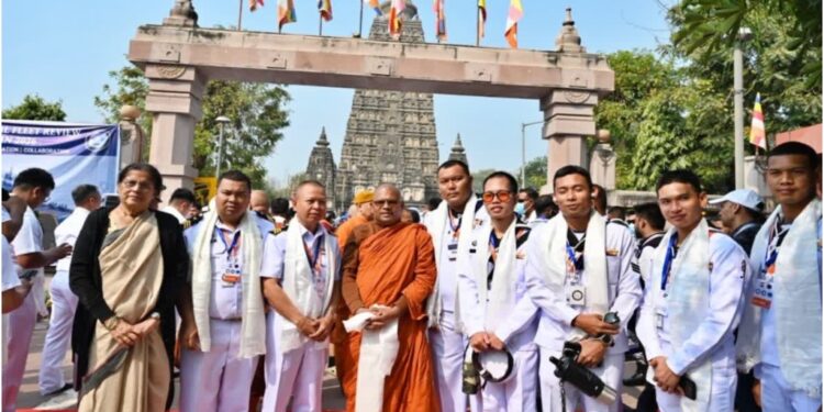 Naval Officers From 74 Countries Visit Mahabodhi Temple and Meditate Under Sacred Bodhi Tree