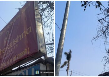 Civic body removes illegal hoardings in citywide drive