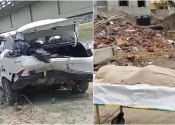 Car Plunges 20 Feet from Bridge into River in Madhepura, One Missing After Vehicle Smashes into Electric Pole