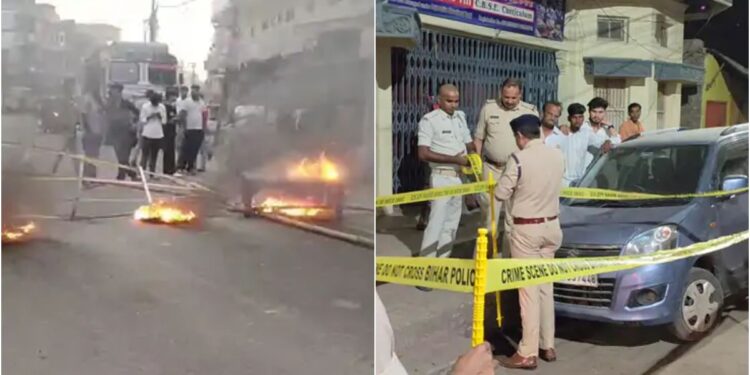 Brother Returning from Delhi for Sister’s Wedding Beaten to Death in Patna; Family Protests on Road Demanding Arrests