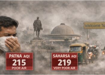 AQI Rises Across Bihar as 17 Cities Report Poor Air Quality; Patna and Saharsa Among Worst Affected