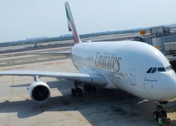 Airbus 380 aircraft flight