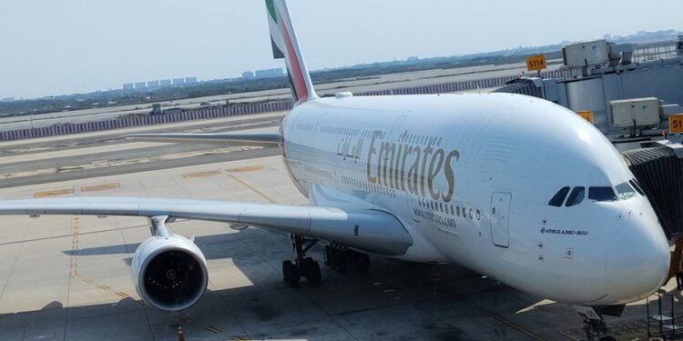 Airbus 380 aircraft flight