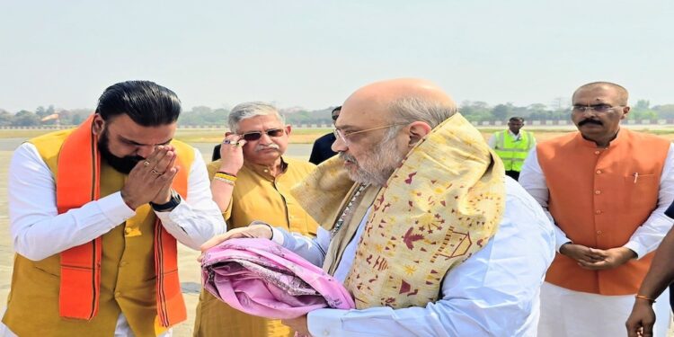 Amit Shah Arrives In Patna As Nitish Kumar Files Rajya Sabha Nomination
