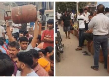 Police Deployed At Gas Agencies In Bihar As Commercial LPG Booking Stops, Long Queues For Domestic Cylinders