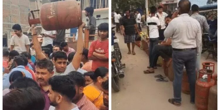 Police Deployed At Gas Agencies In Bihar As Commercial LPG Booking Stops, Long Queues For Domestic Cylinders