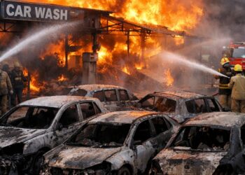 Car Washing Centre on Fire in Patna’s Rupsapur Brings 14 Fire Engines to Scene
