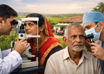 Rural patients receive eye and ENT check-ups at a community health centre as Bihar plans to deploy specialists across CHCs