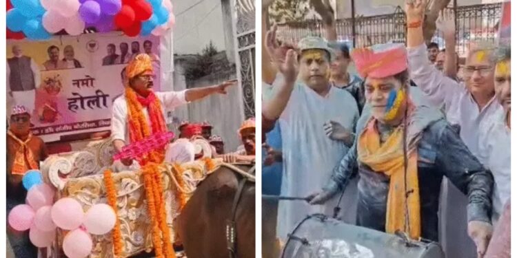 Holi In Bihar: Ram Kripal Dances With Workers, Sanjeev Chaurasia Rides Chariot As Mutton Shops See Long Queues In Patna
