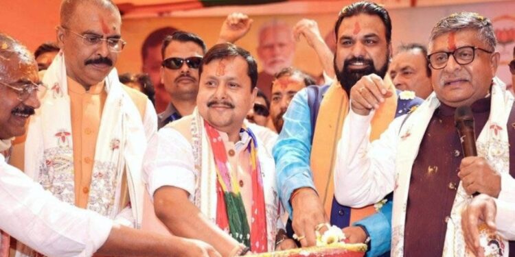 Nitin Nabin at Patna for Holi celebration