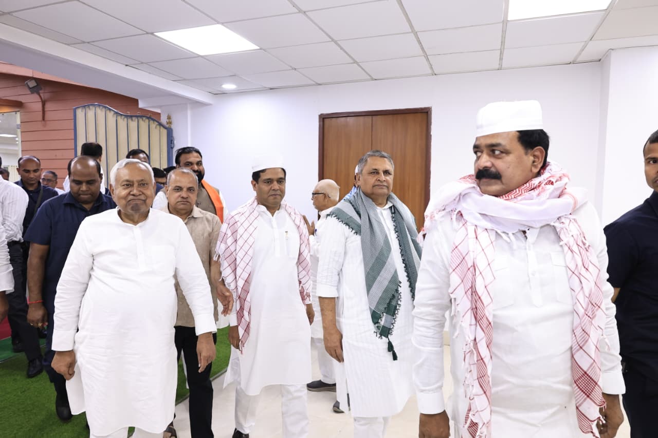 Bihar CM Nitish Kumar Hosts Iftar At Patna Residence, Nishant Kumar Draws Attention