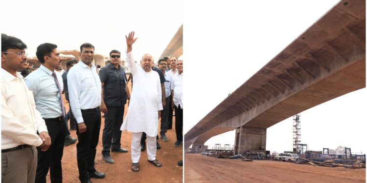 CM Nitish Kumar Inspects Key Infrastructure Projects in Bakhtiyarpur, Orders Faster Completion of ROB and Ganga Bridge