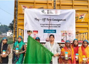 Bihar Exports Mithila Makhana to Dubai Via Sea Route, Marking Major Milestone for State Agriculture Sector