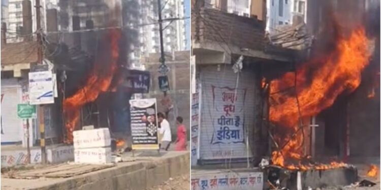 Massive Fire Breaks Out at Patna Shop as Five Fire Engines Rush to Scene, Causing Losses Worth Lakhs