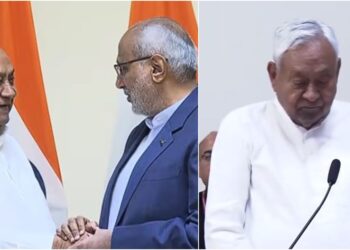 Nitish Kumar Takes Oath as Rajya Sabha MP, Set to Meet Narendra Modi and Amit Shah Today