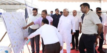 CM Nitish Inspects Construction Work of Patna–Bettiah Expressway, Directs Officials to Speed Up Completion