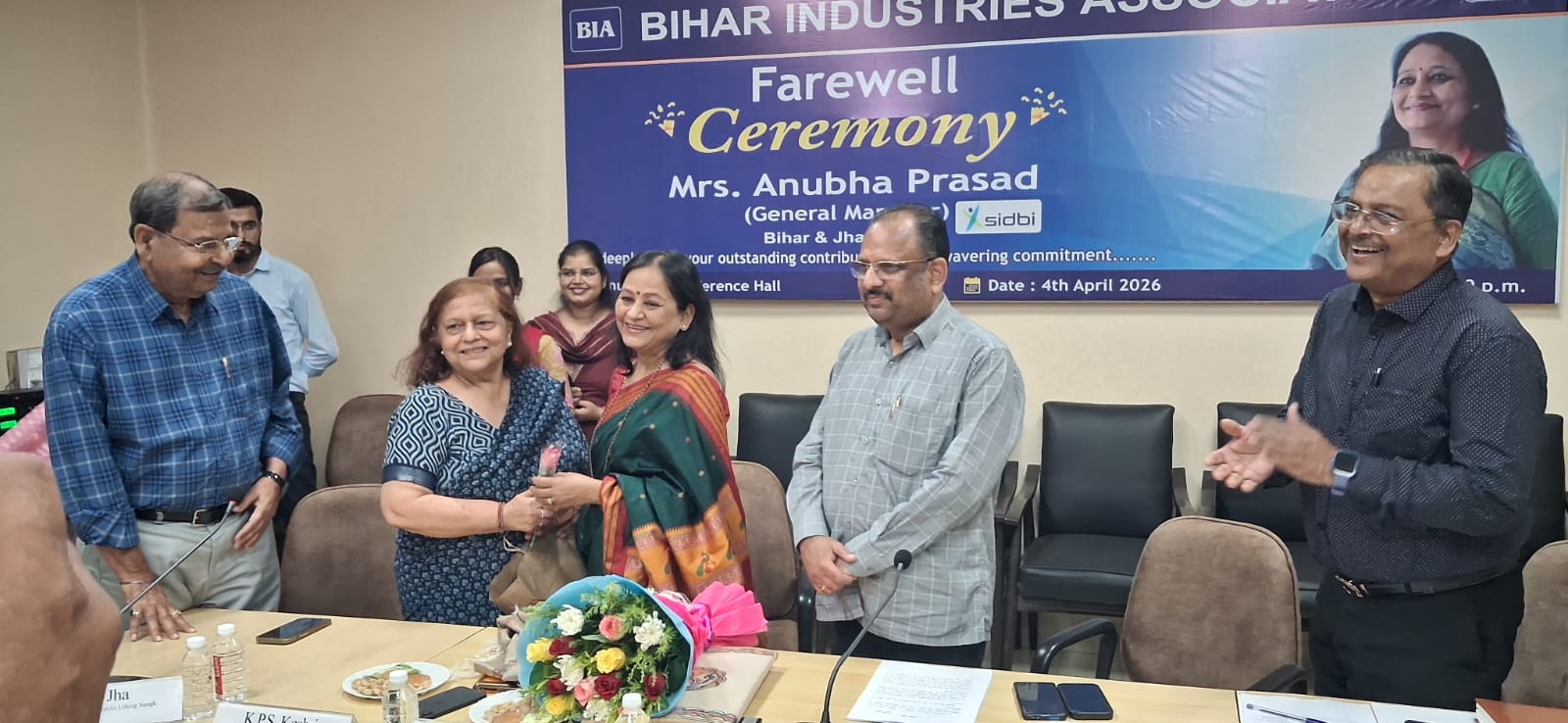 SIDBI General Manager Anubha Prasad Felicitated At Farewell Event In Patna