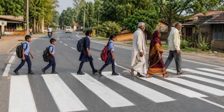 Bihar Govt Rolls Out Mass Zebra Crossing Project To Improve Rural Road Safety