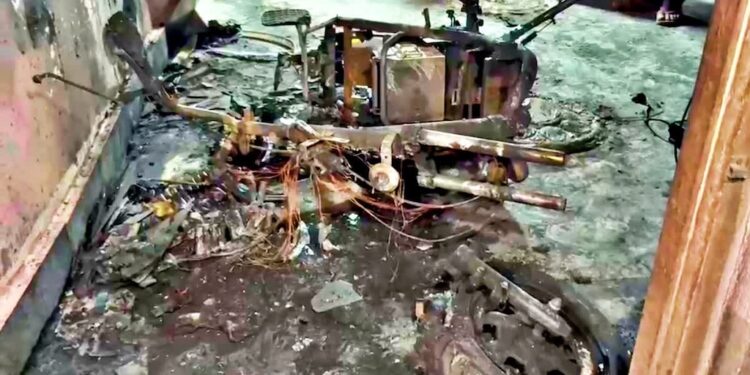 Electric Scooter Explodes While Charging In Nawada, House Gutted In Fire