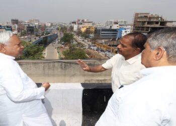 Nitish Kumar Reviews Saguna Mor Road Widening, Rupaspur Canal Path And Pataliputra Park Projects In Patna
