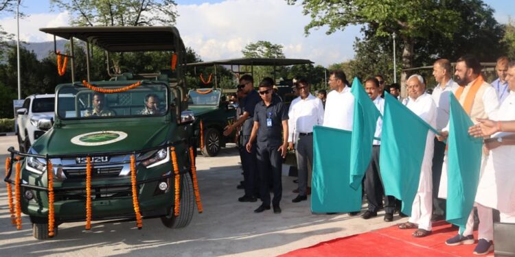 Bihar CM Nitish Kumar Flags Off Jungle Safari in VTR, Launches Big Projects In Valmikinagar