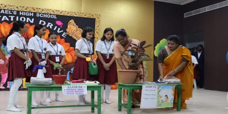 Students Lead Plantation Drive At St Michael’s Patna To Promote Environmental Awareness