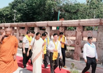 Delegation inspects Mahabodhi Temple arrangements for high-level visit scheduled in May