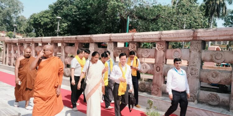 Delegation inspects Mahabodhi Temple arrangements for high-level visit scheduled in May