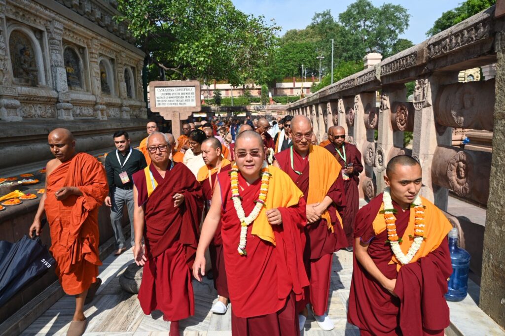 International Buddhist Delegates Visit Mahabodhi Temple In Bodh Gaya