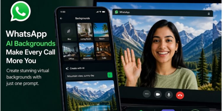 WhatsApp’s AI Background Feature Lets Users Turn Video Calls Into Mountain Views or Office Meetings in Seconds